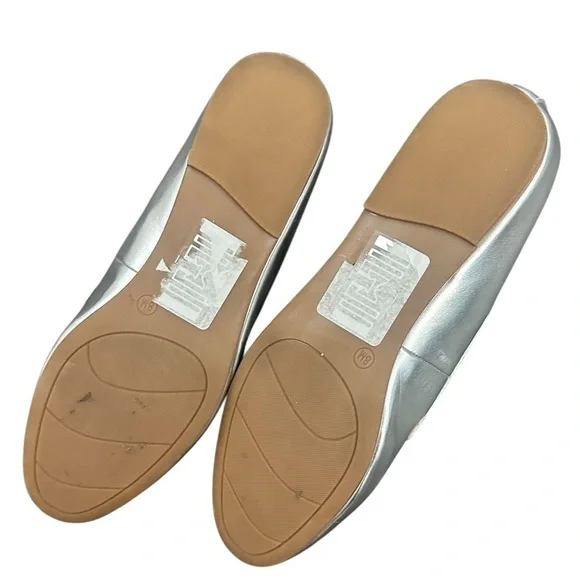 NEW Nine West Bennit Slip-On Round Toe Dress Loafers in Metallic Silver - Size 8 - Picture 9 of 9